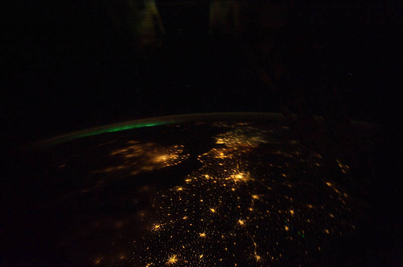 aurora borealis over europe from space nasa Earth at Night: 30 Photos from Space 
