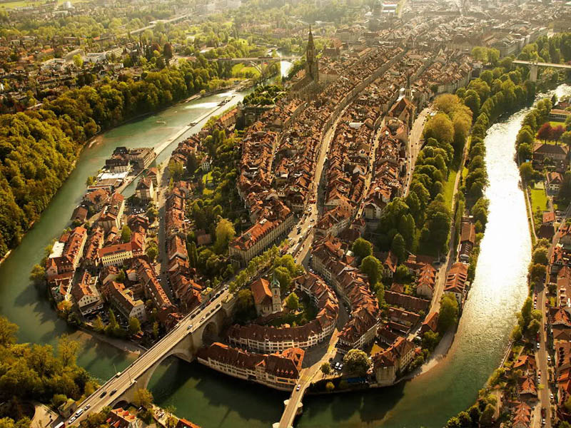 bern switzerland aerial from above The Top 100 Pictures of the Day for 2012