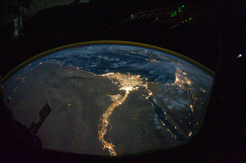 cairo and alexandria egypt at night from space nasa Earth at Night: 30 Photos from Space 