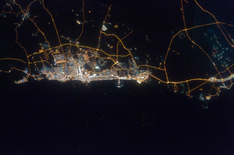 dubai uae at night from space nasa Earth at Night: 30 Photos from Space 