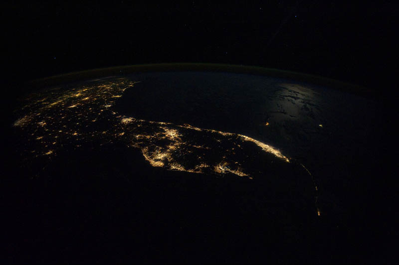 florida at night from space nasa Earth at Night: 30 Photos from Space 