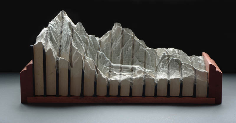 landscapes carved into books guy laramee 10 Incredible Landscapes Carved Into Books