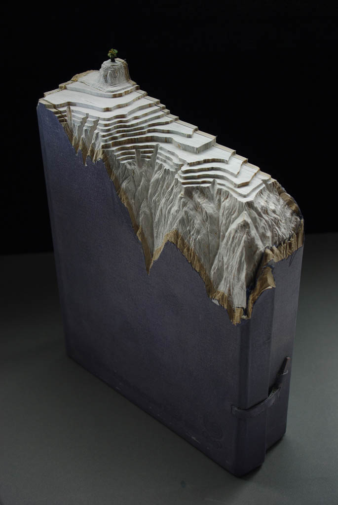 landscapes carved into books guy laramee 14 Incredible Landscapes Carved Into Books