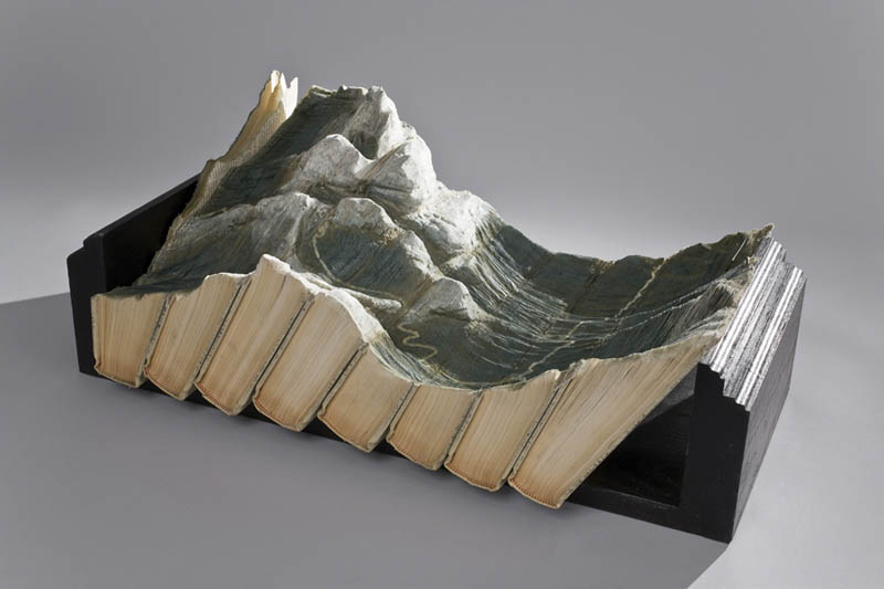 landscapes carved into books guy laramee 5 Incredible Landscapes Carved Into Books