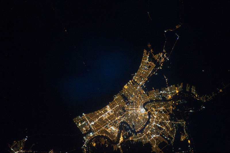new orleans at night from space nasa Earth at Night: 30 Photos from Space 
