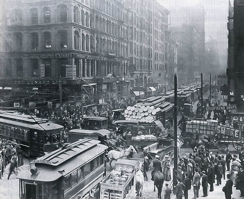 rush hour chicaco 1909 Picture of the Day: Chicago Rush Hour, 1909