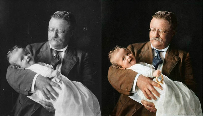 theodore roosevelt colorized 15 Famous Photos in History Colorized 