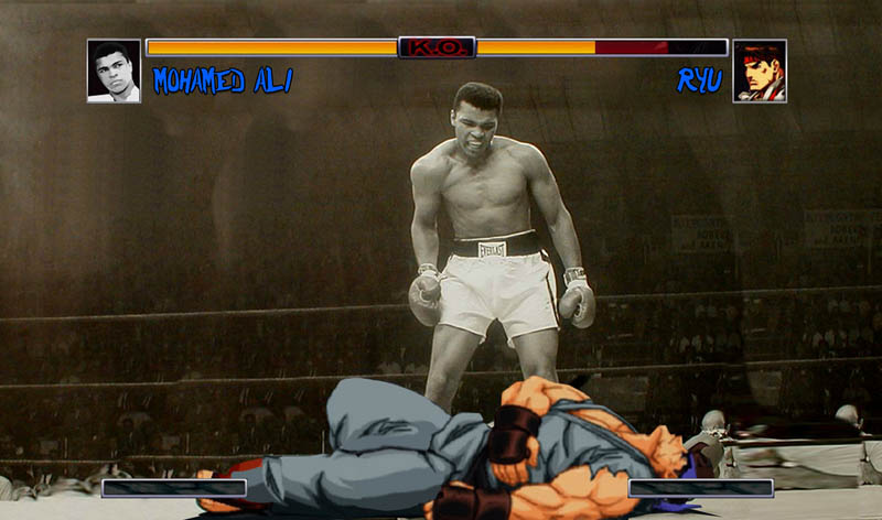 ali vs ryu street fighter street art Picture of the Day: Ali vs Ryu