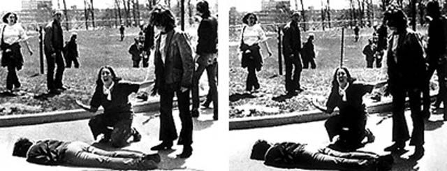 kent state massacre fencepost removal photoshop doctored 12 Historic Photographs That Were Manipulated