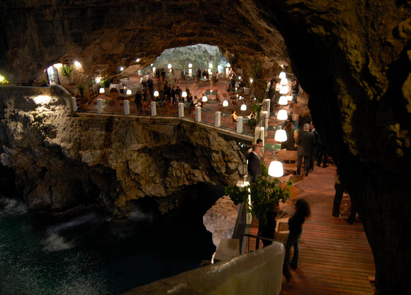 restaurant inside a cave cavern itlay grotta palazzese 10 The Seaside Restaurant Set Inside a Cave
