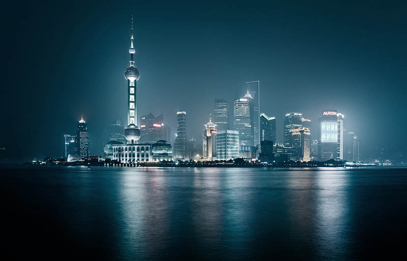 shanghai skyline at night Picture of the Day: Shanghai Skyline at Night