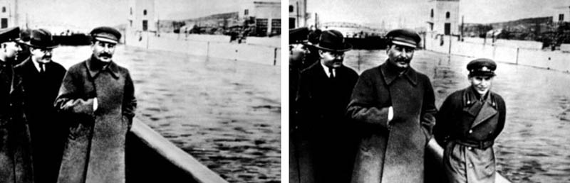 stalin photoshop doctored airbrushed out enemy 12 Historic Photographs That Were Manipulated