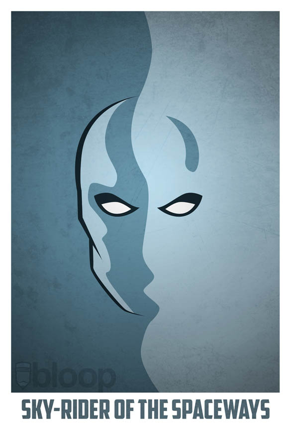 superheroes and villains minimal art posters by bloop 1 Minimalist Superheroes and Villains Posters