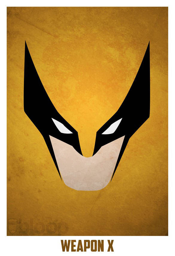 superheroes and villains minimal art posters by bloop 10 Minimalist Superheroes and Villains Posters