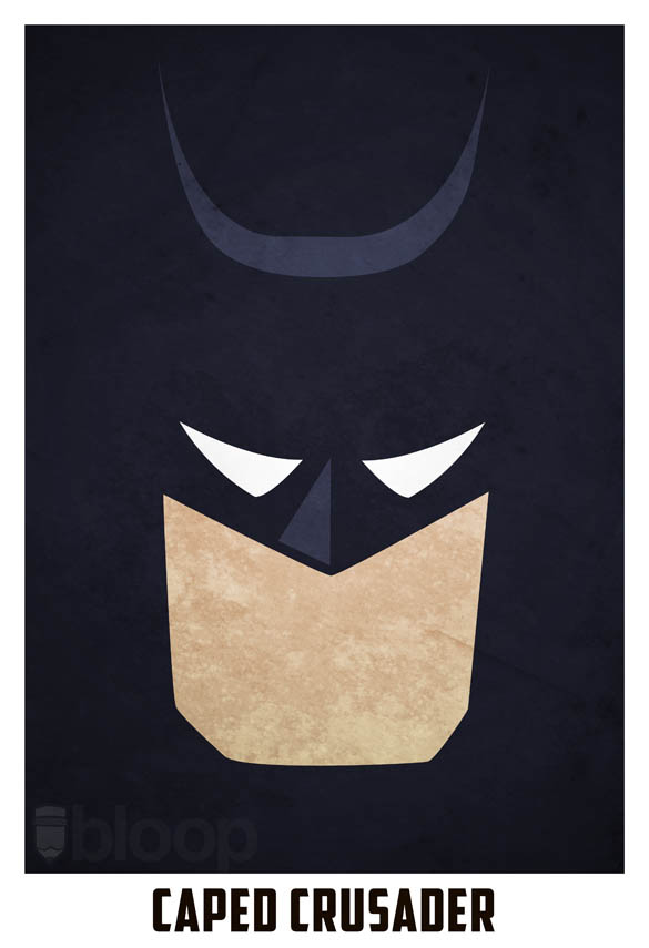superheroes and villains minimal art posters by bloop 11 Minimalist Superheroes and Villains Posters