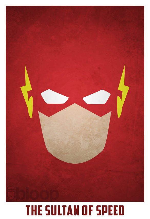 superheroes and villains minimal art posters by bloop 25 Minimalist Superheroes and Villains Posters
