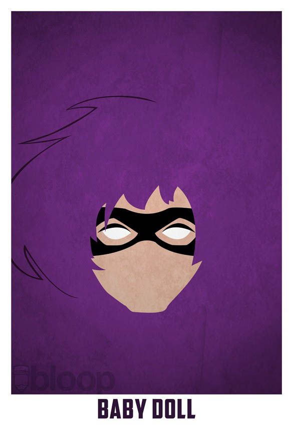 superheroes and villains minimal art posters by bloop 31 Minimalist Superheroes and Villains Posters