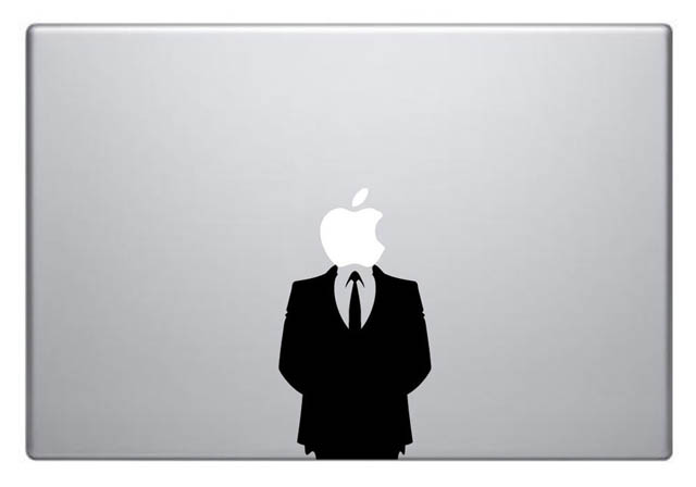 anonymous macbook decal sticker 50 Creative MacBook Decals and Stickers