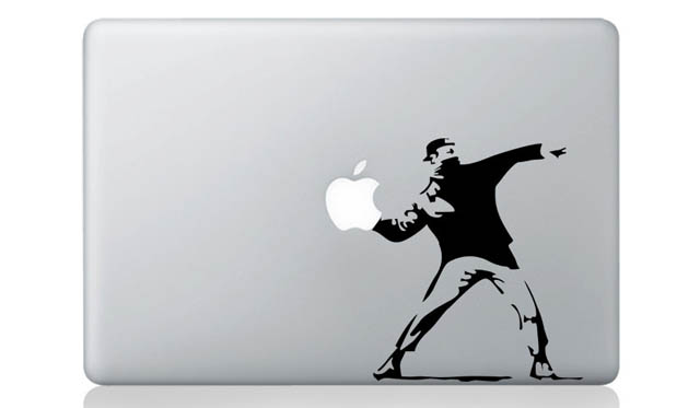 banksy macbook decal sticker 1 50 Creative MacBook Decals and Stickers