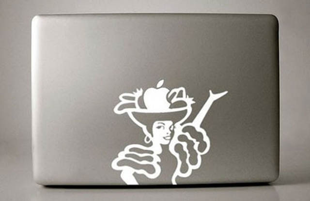 basket of fruit hat macbook decal sticker 50 Creative MacBook Decals and Stickers