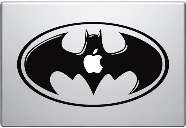 batman symbol macbook decal sticker 50 Creative MacBook Decals and Stickers