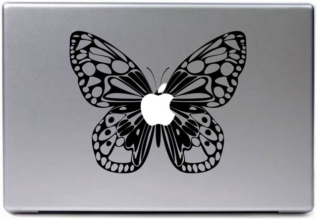 butterfly macbook decal sticker 50 Creative MacBook Decals and Stickers