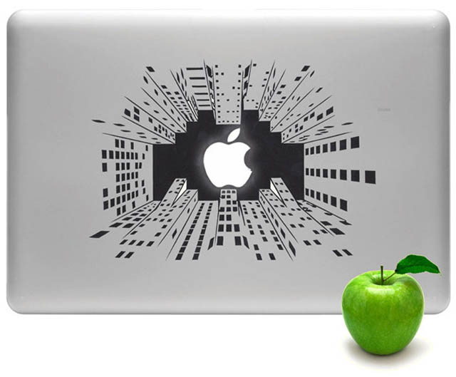 city skyline macbook decal sticker 50 Creative MacBook Decals and Stickers