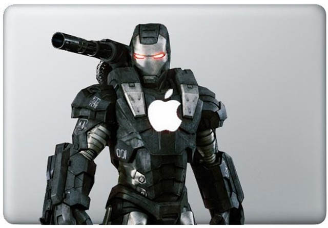 iron man macbook decal sticker 2 50 Creative MacBook Decals and Stickers