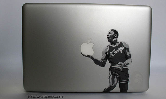 jordan macbook decal sticker 50 Creative MacBook Decals and Stickers