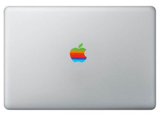 macintosh logo macbook decal sticker 50 Creative MacBook Decals and Stickers