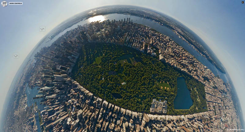 manhattan new york city aerial from above 1 Top Ten 360 Panoramas of Cities Around the World