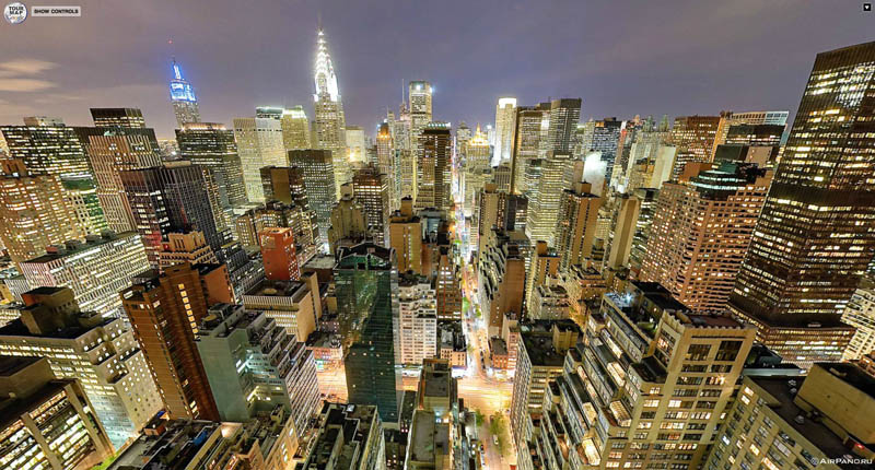 manhattan new york city aerial from above 2 Top Ten 360 Panoramas of Cities Around the World