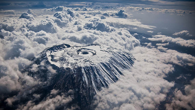 mount kilimanjaro aerial from above The Highest Point on Every Continent