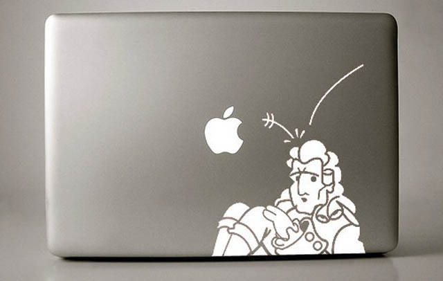 newton macbook decal sticker 50 Creative MacBook Decals and Stickers