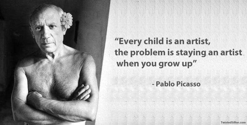 pablo picasso quote every child is an artist This Teacher Asked Her Students to Write to an Author. Kurt Vonnegut Wrote Back This