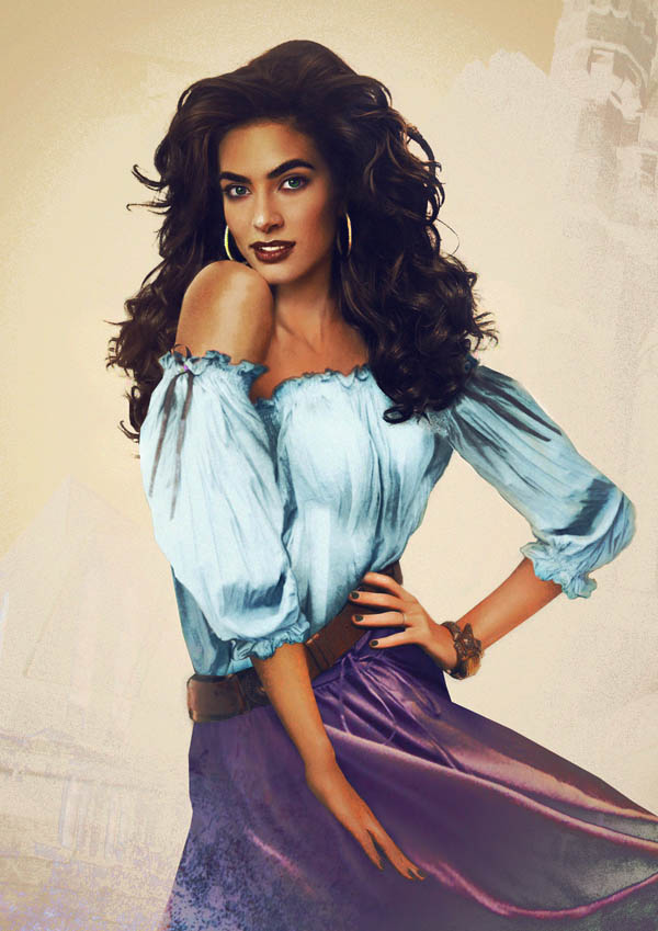 real life disney character esmeralda hunchback notre dame What Female Disney Characters Might Look Like in Real Life