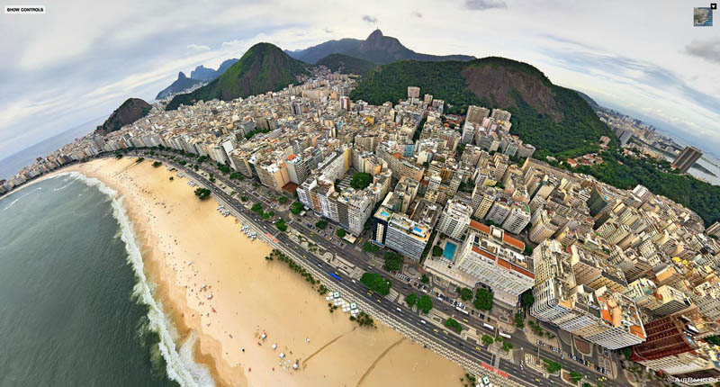 rio de janeiro brazil aerial panorama from above 3 Top Ten 360 Panoramas of Cities Around the World