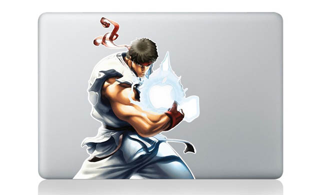 ryu street fighter macbook decal sticker 1 50 Creative MacBook Decals and Stickers
