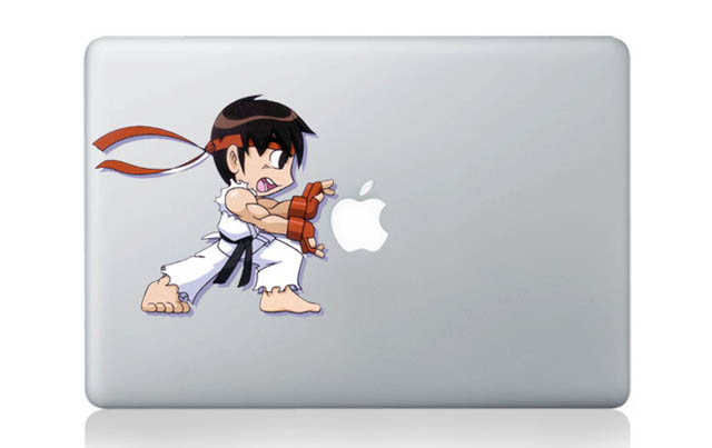 ryu street fighter macbook decal sticker 2 50 Creative MacBook Decals and Stickers