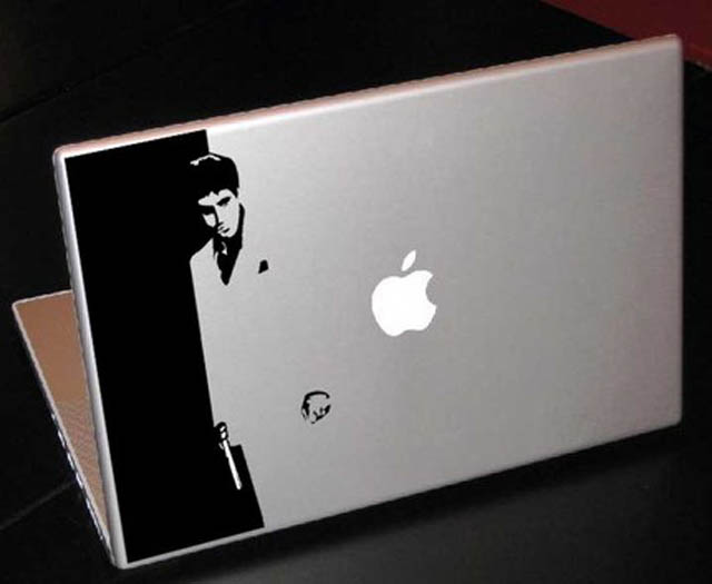 scarface macbook decal sticker 50 Creative MacBook Decals and Stickers