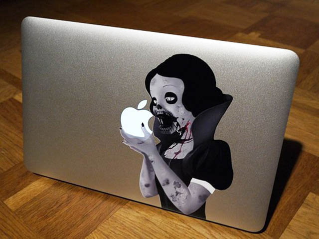 snow white macbook decal sticker 2 50 Creative MacBook Decals and Stickers