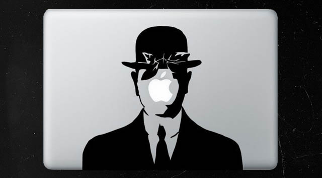 son of man macbook decal sticker 50 Creative MacBook Decals and Stickers