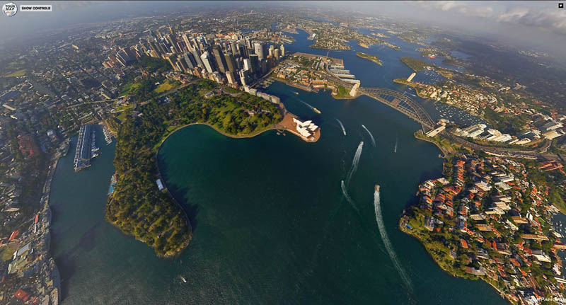 sydney aerial panorama from above 2 Top Ten 360 Panoramas of Cities Around the World