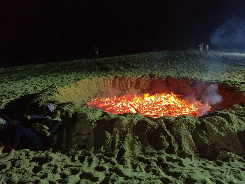 bonfire volcano on the beach Picture of the Day: Volcano Fire Pit on the Beach