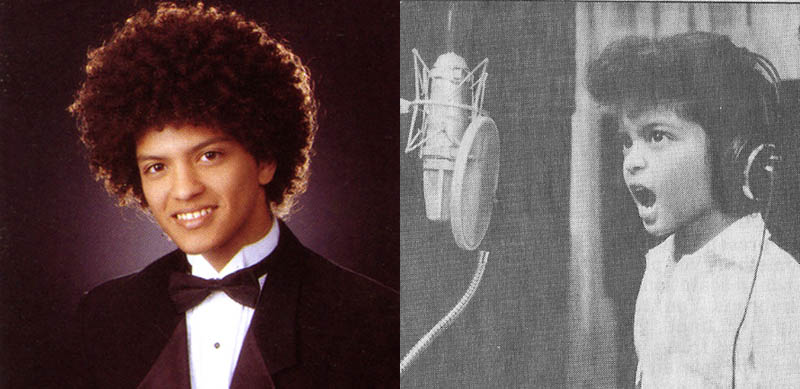 bruno mars younger high school childhood picture 40 Music Stars Before They Were Famous
