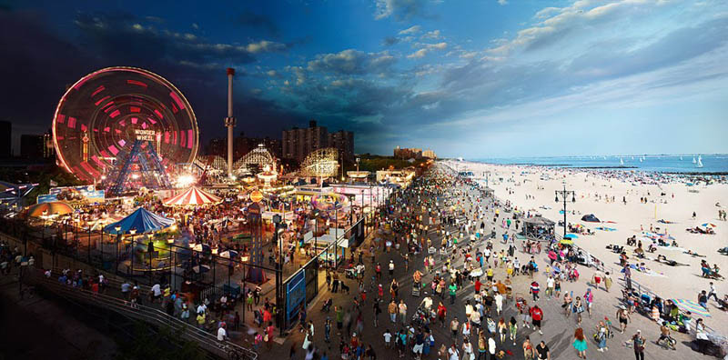 coney island day to night in same photograph stephen wilkes Visions of Cities Without People