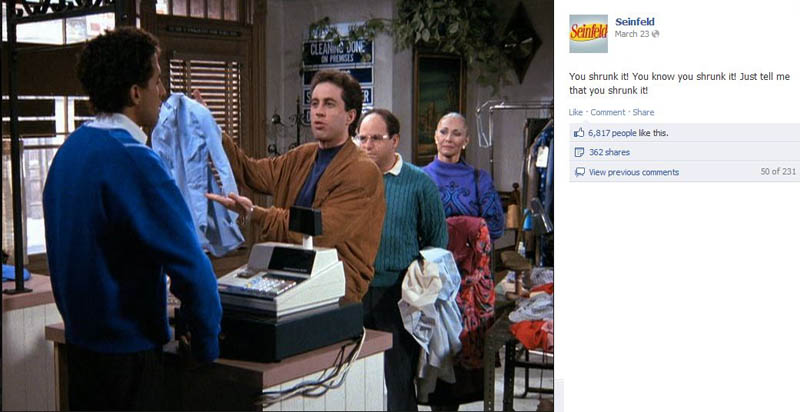 dry cleaning shrunk seinfeld 50 Glorious Moments on Seinfeld