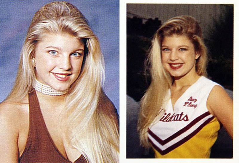 fergie younger high school cheerleader teenager childhood picture 40 Music Stars Before They Were Famous