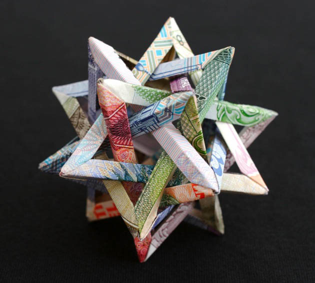 geometric shapes made from currency kristi malakoff 2 Amazing Origami Using Only Dollar Bills
