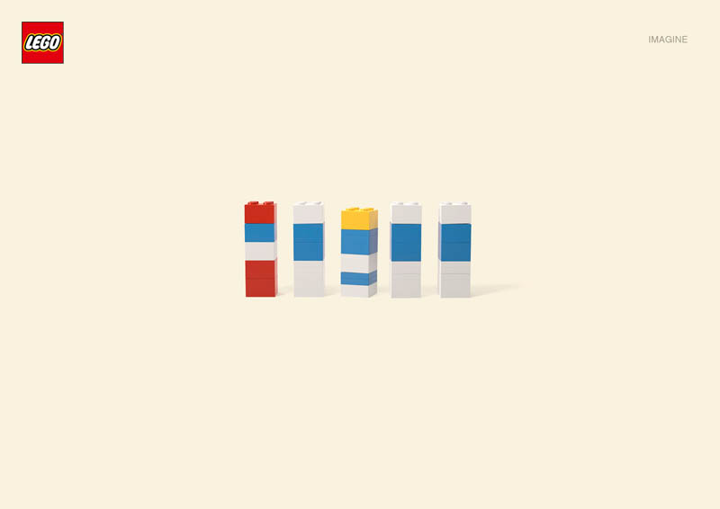 lego smurfs Recreating Famous Cartoon Characters Using the Least Lego Pieces